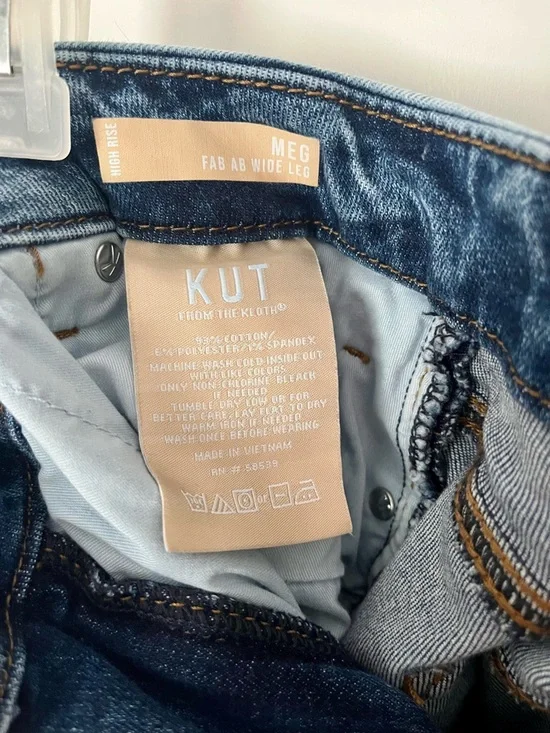 Kut from the Kloth Meg Fab Ab High Waist Wide-Leg Jeans - Picture 7 of 10